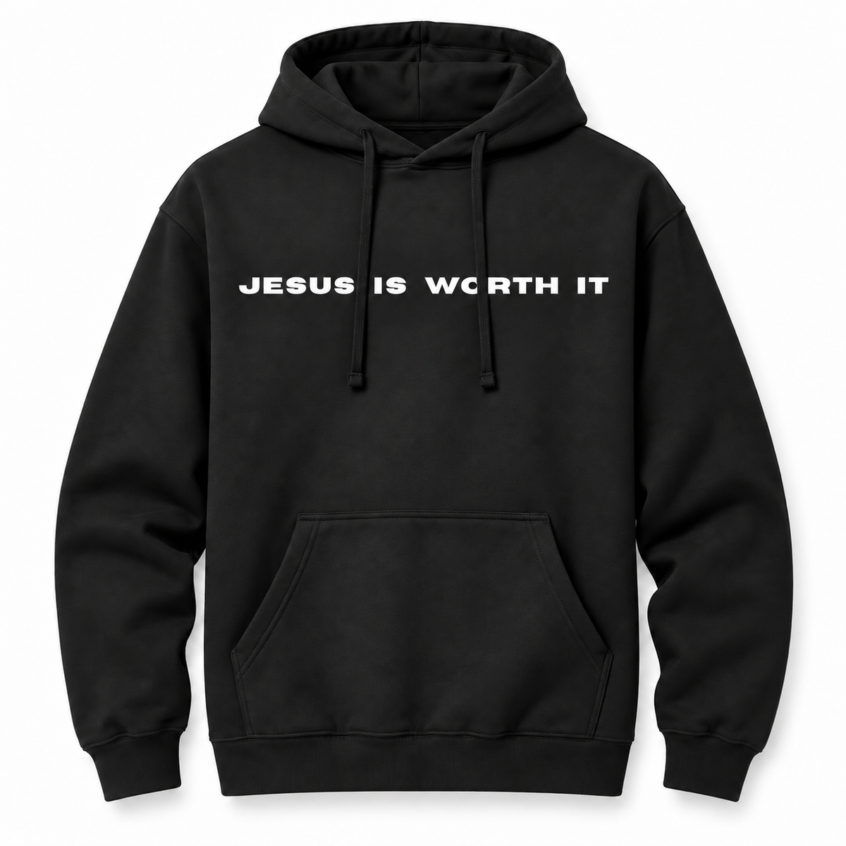 Jesus Is Worth It Classic Hoodie – Black