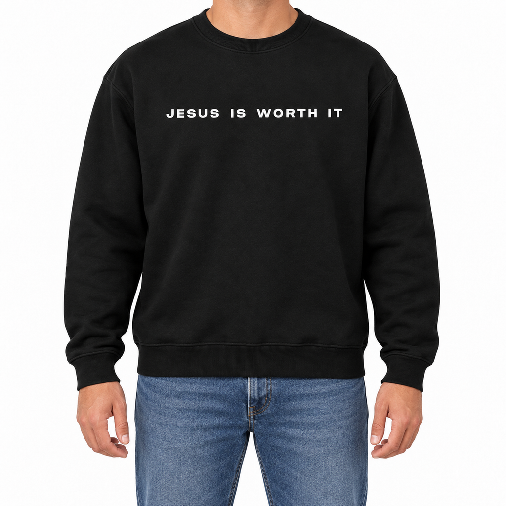 Jesus is worth it - Crew Neck Sweatshirt
