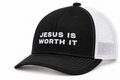 Jesus Is Worth It -Hat Black/White