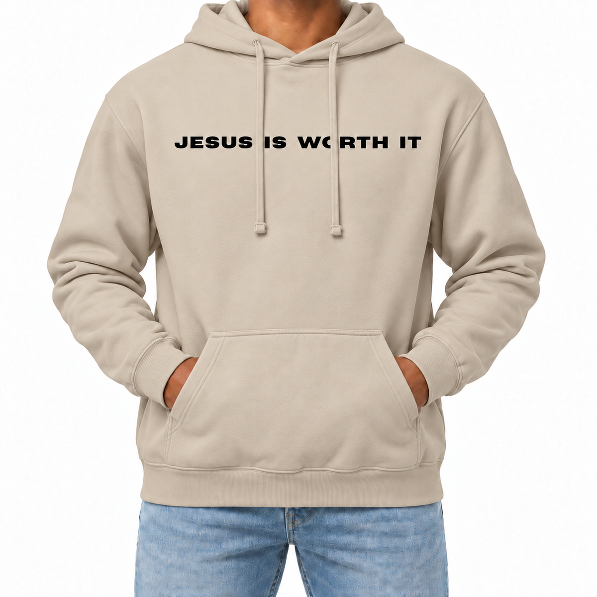 Jesus Is Worth It Classic Hoodie - Cream