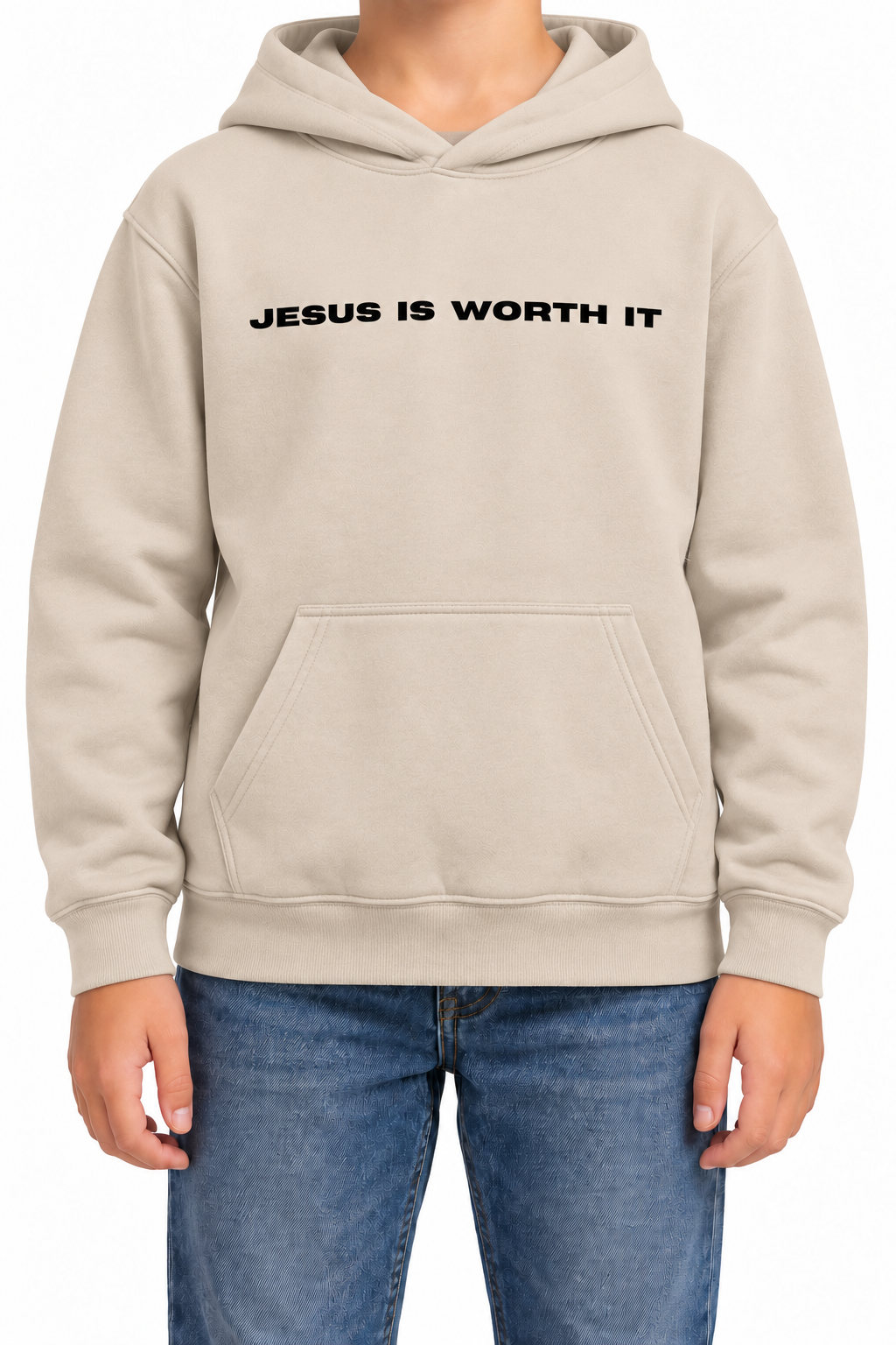 Jesus Is Worth It Classic Hoodie - Cream