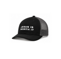 Jesus Is Worth It - Hat Charcoal/Black