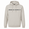 Jesus Is Worth It Premium Stretch Hoodie – Stone