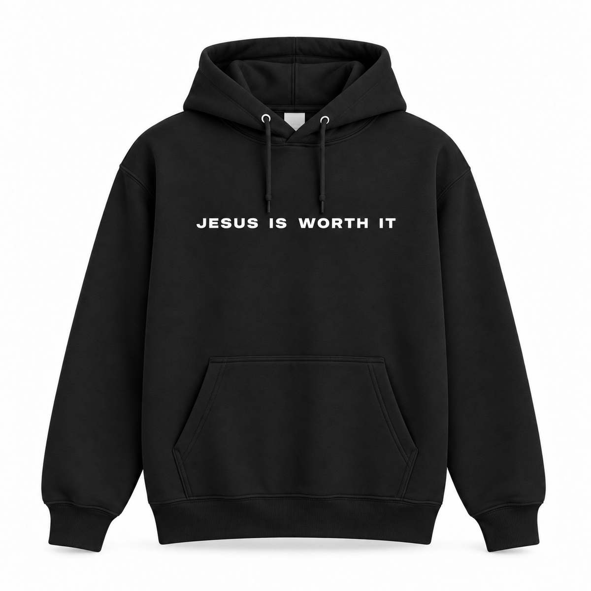 Jesus Is Worth It Classic Hoodie – Black